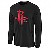 Houston Rockets Noches Enebea Long Sleeve WEM T-Shirt - Black,baseball caps,new era cap wholesale,wholesale hats